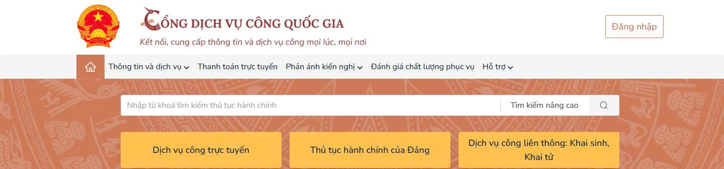 Cổng Dịch Vụ Công Quốc Gia